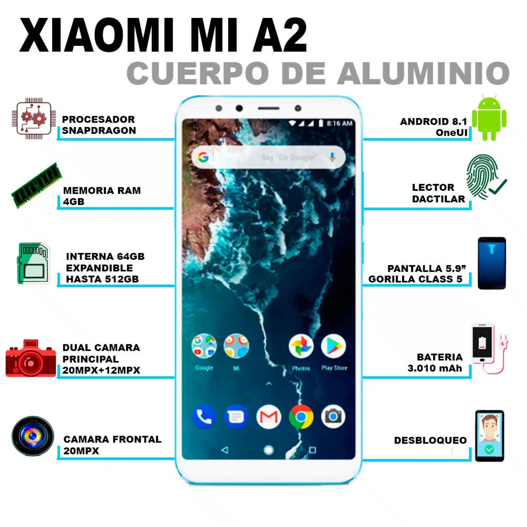 Celular Xiaomi Redmi A2 64GB con Entel: Promociones, Características y  Precios