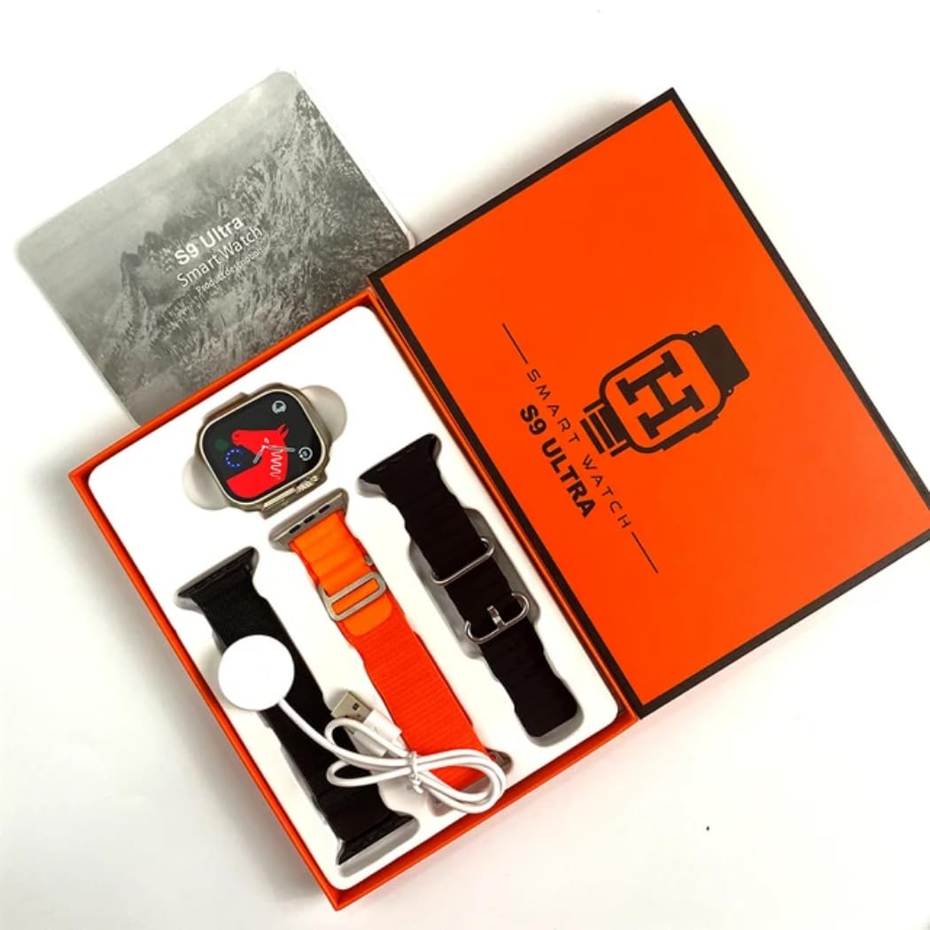 Smartwatch S9 Ultra De 49 Mm Serie 9 + Set De Correas - Negro Y Naranja -  Pasatiempos